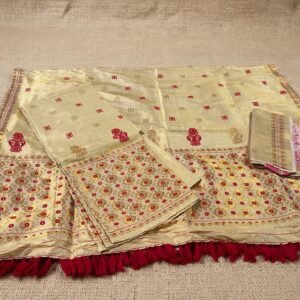 Natural Tussar Silk Mekhela Chador